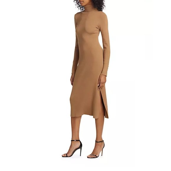 Elie Tahari Emery Knit Turtleneck Midi-Dress - Picture 3 of 3